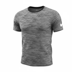 Vintage Nike Dri-FIT All Over Print Repeating Logo T-Shirt Grey XXL EUC